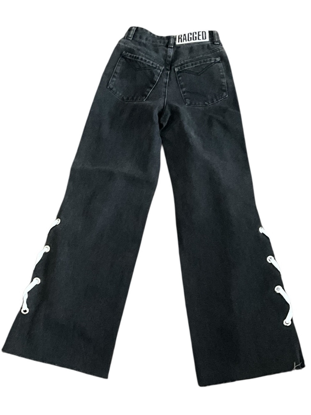 The Ragged Priest Flare Leg Jeans with Lace Up Detail - Picture 3 of 9
